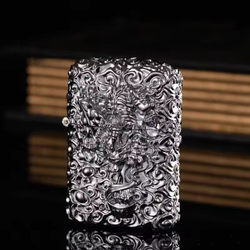 Dragon Armor Metal Kerosene Lighter with Grinder Wheel