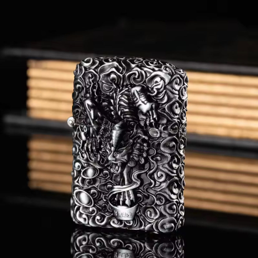 Dragon Armor Metal Kerosene Lighter with Grinder Wheel
