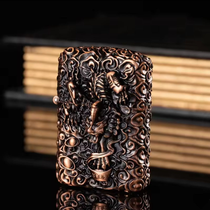 Dragon Armor Metal Kerosene Lighter with Grinder Wheel