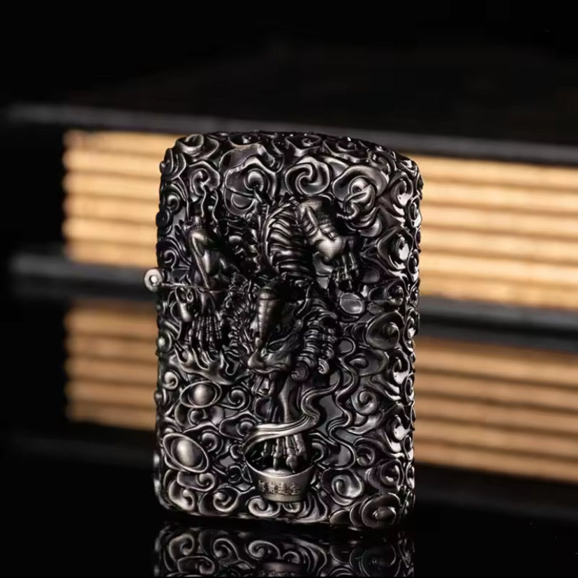 Dragon Armor Metal Kerosene Lighter with Grinder Wheel