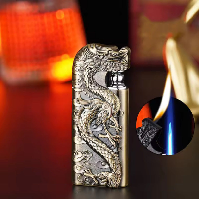 Dragon Relief Dual Flame Metal Lighter