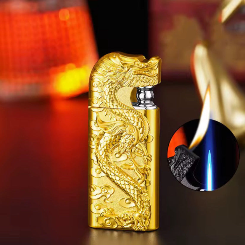 Dragon Relief Dual Flame Metal Lighter