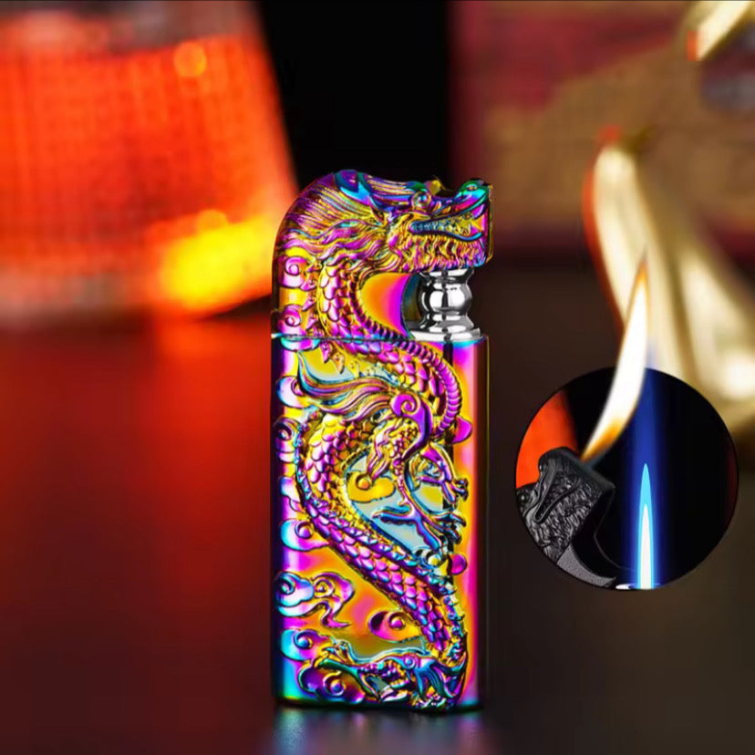 Dragon Relief Dual Flame Metal Lighter